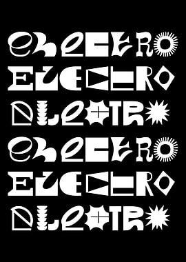 Retro Electro Text Art