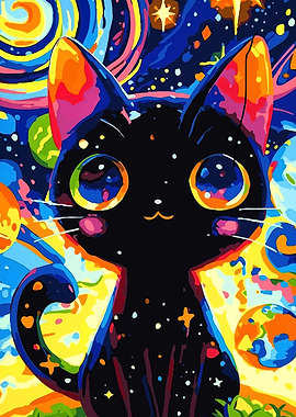 Cosmic Cat with Big Eyes