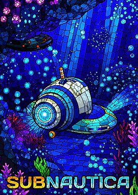 Subnautica Stained Glass Art