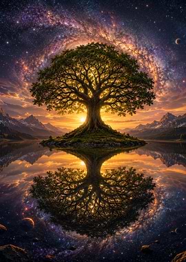 Cosmic Tree of Life Reflection