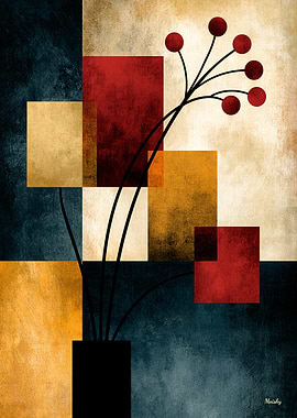 Japandi Ikebana Modernism No. 53 – Quiet Luxury Zen Wall Art