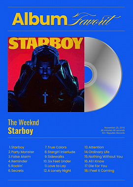 The Weeknd Starboy Album Cover