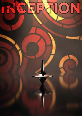Inception Movie Poster with Spinning Top