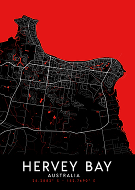 Hervey Bay Dark Map