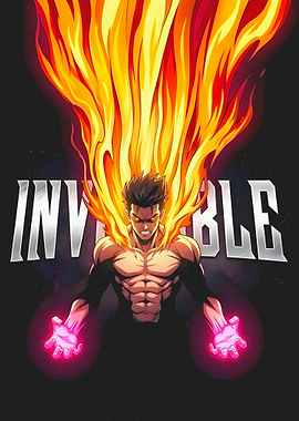 Invincible Anime Character with Fire Hair