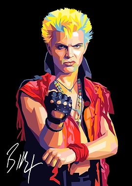 Billy Idol Pop Art Portrait