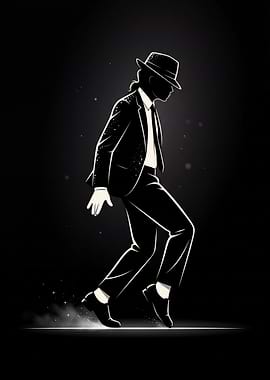 Michael Jackson Moonwalk Silhouette