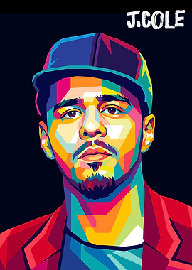 J. Cole Pop Art Portrait