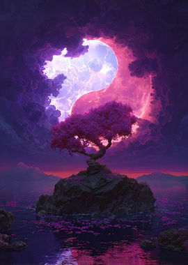 Mystical Yin Yang Tree