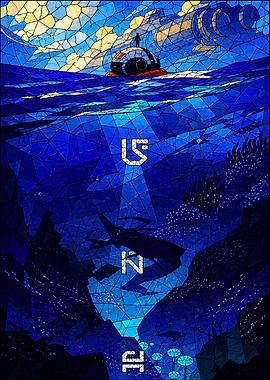 Subnautica Stained Glass Poster