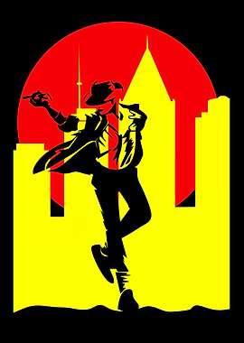 Michael Jackson Moonwalk Cityscape