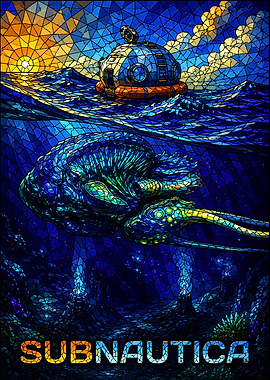 Subnautica Stained Glass Art