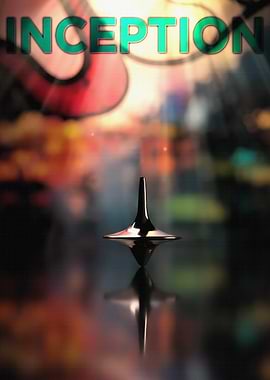 Inception Movie Poster with Spinning Top
