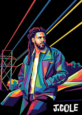 J. Cole Pop Art Portrait