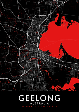 Geelong Dark Map
