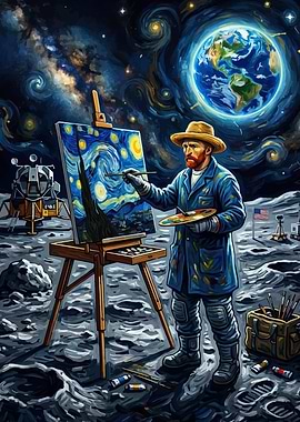 Van Gogh Paints the Stars on the Moon