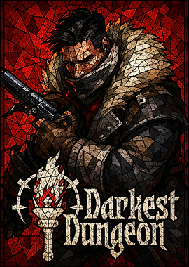 Darkest Dungeon Stained Glass Poster