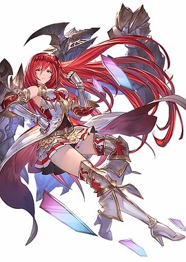Red-haired warrior with ornate armor