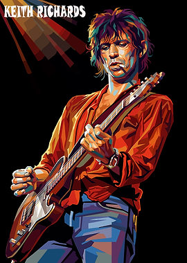 Keith Richards Playing Guitar
