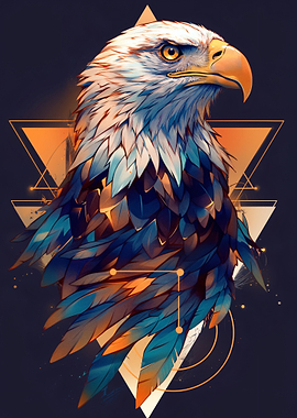 Geometric Eagle Portrait