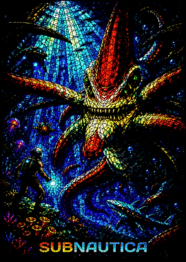 Subnautica Stained Glass Art