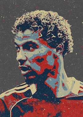 Pop Art Portrait of a Soccer Player