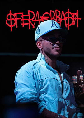 Rapper in Blue Jacket and Cap