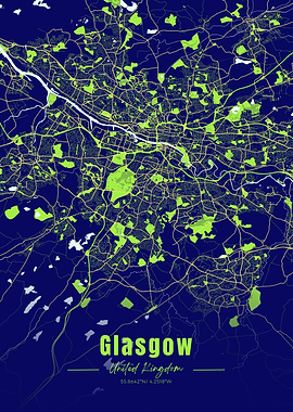 Glasgow Map Art