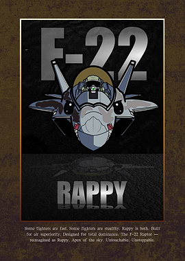 F-22 Raptor 'Rappy' Anime Art