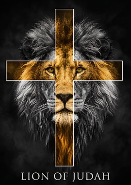 Lion of Judah with Cross Religion