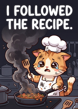 Cat Follows Recipe, Causes Kitchen Fire