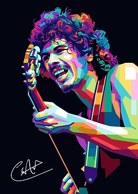 Carlos Santana Pop Art Portrait