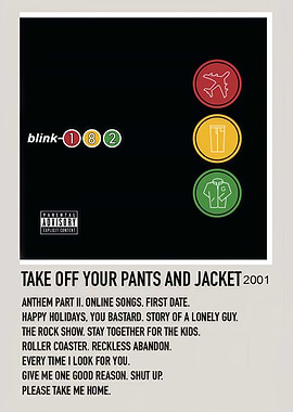 Blink-182 Take Off Your Pants and Jacket Album Art