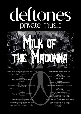 Deftones Milk of the Madonna Poster