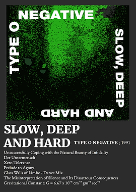 Type O Negative Slow, Deep and Hard Album Art