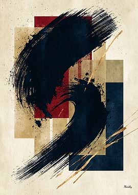 Shodo Sumi-E Zen No. 06 – Japanese Calligraphic Ink Wall Art