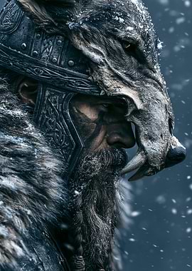 Viking Warrior in Snow