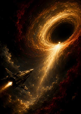 Spaceship near a black hole