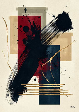Sumi-E Zen Abstraction No. 01 – Japanese Ink Brush Wall Art