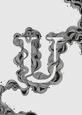 Abstract Letter U Design