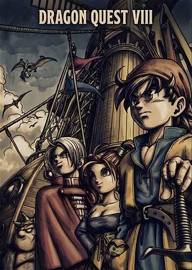 Dragon Quest VIII Characters on a Ship