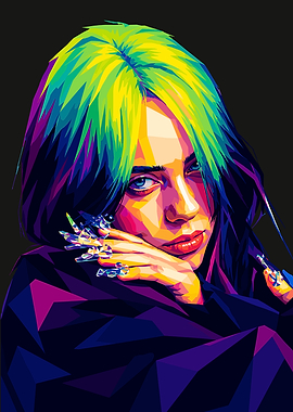 Billie Eilish Pop Art Portrait