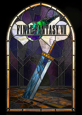 Final Fantasy VII Stained Glass Art