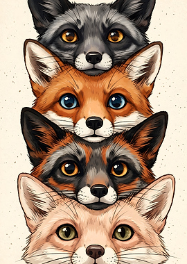 Stack of Foxes