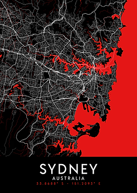 Sydney Dark Map