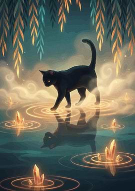 Mystical Black Cat by Crystal Waters