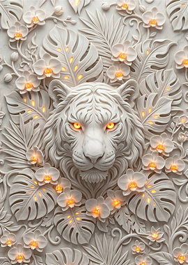 White Tiger Orchid Relief