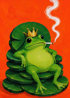Frog King Smoking