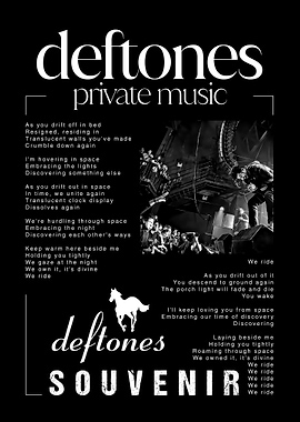 Deftones Private Music Souvenir Poster
