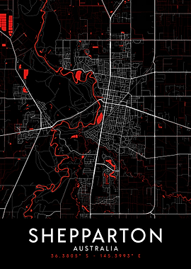 Shepparton Dark Map